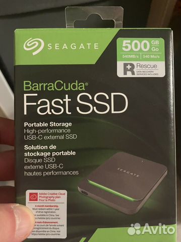 500 гб Внешний SSD Seagate BarraCuda Fast