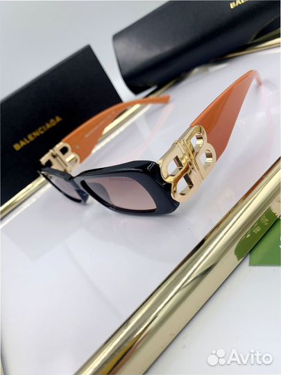 Солнцезащитные очки Balenciaga оранжевые (650)