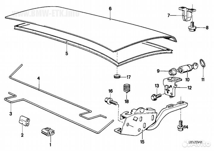 Упор крышки багажника BMW 3,5,6,7