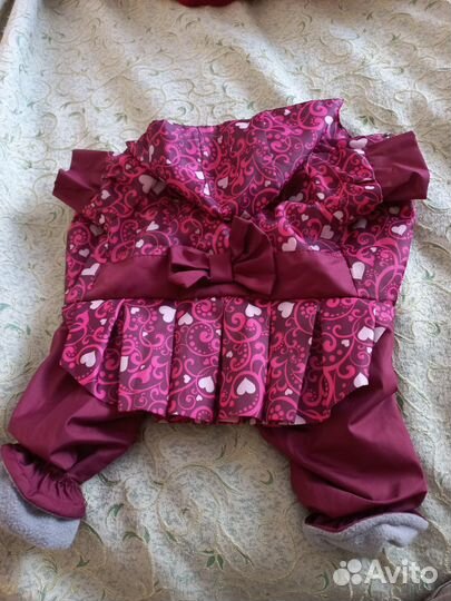 Комбинезон для маленькой собачки зима