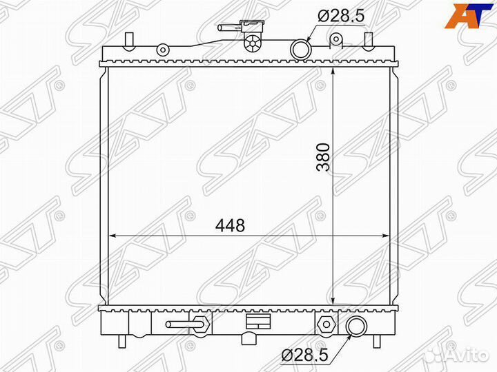 Радиатор Nissan March K12 / Cube / Note АКПП