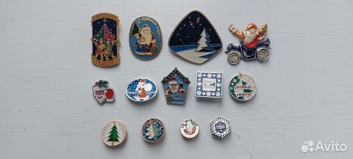 Значки с новым годом