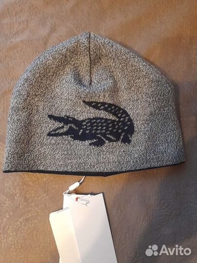 Шапка детская Lacoste оригинал двусторонняя