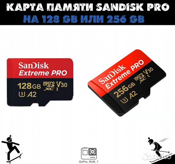 Карта памяти SanDisk PRO на 128 GB или 256 Gb