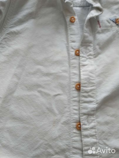 Рубашка белая для мальчика 104