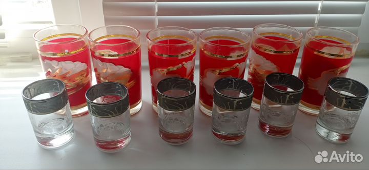 Набор стаканов с рюмками