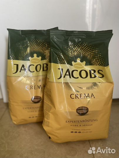 Кофе зерновой 1кг Jacobs crema