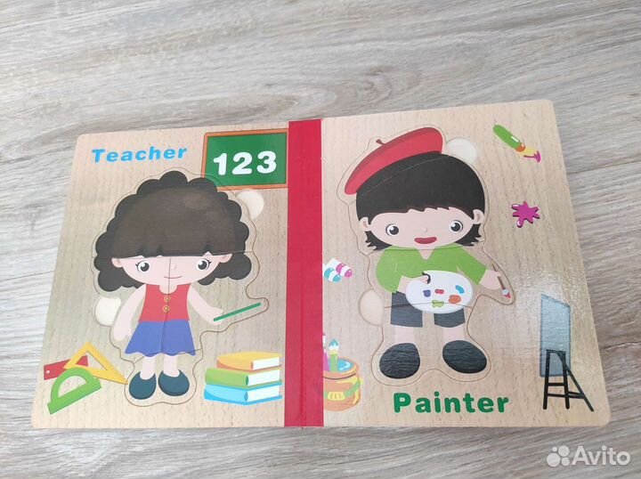 Деревянные пазлы вкладыши