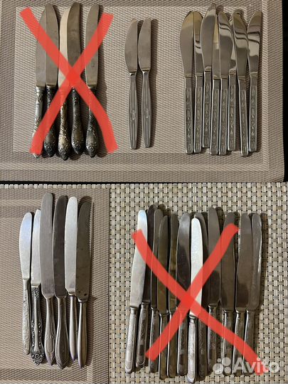 Ножи столовые мельхиор нержавейка СССР