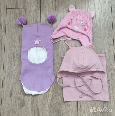 Шапочки, снуд, весенний шлем 44-46-48