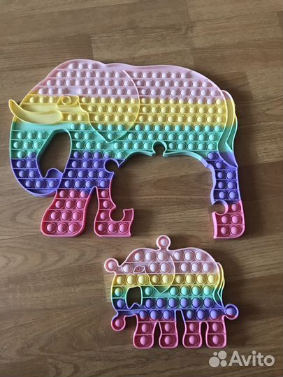 Поп ит большой Pop it, гигант “Слоны” 46 см