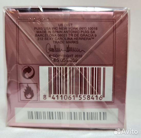 Carolina Herrera 212 sexy оригинал