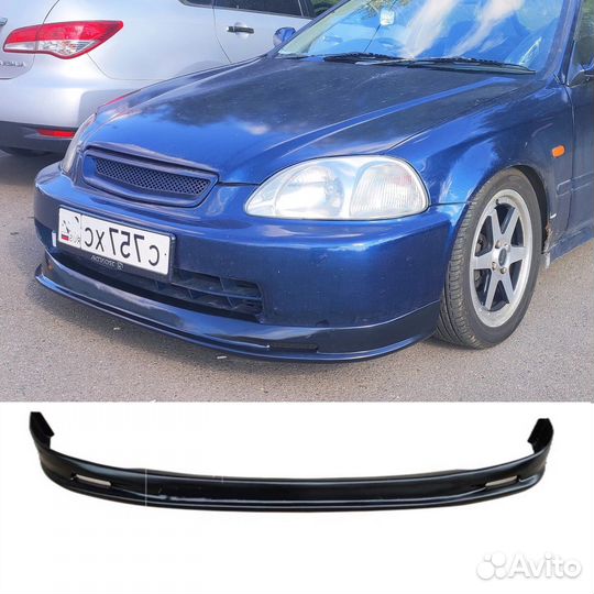 Губа переднего бампера honda civic 6