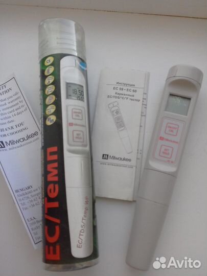 TDS/EC/С -метр Milwaukee EC60 кондуктометр солемер