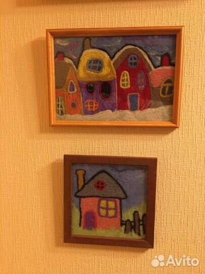 Интерьерная Картина панно из шерсти подарок