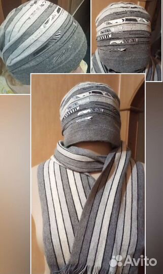 Шапка и шарф женский