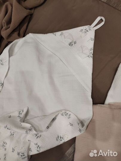 Муслиновое полотенце ручная работа