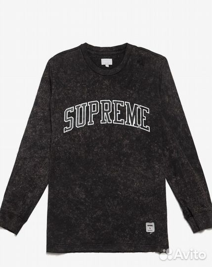 Supreme brown gray washed logo longsleeve