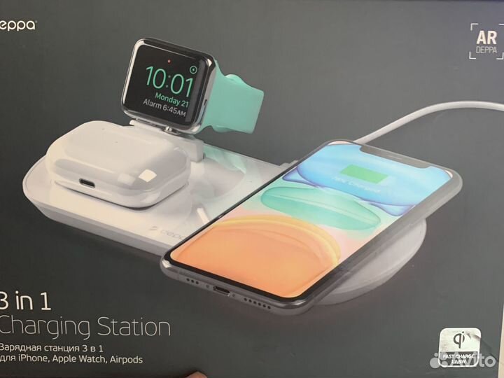 Беспроводная зарядка 3 в 1 для apple