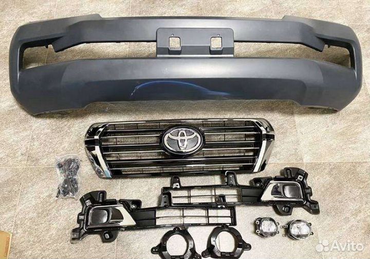 Бампер Land Cruiser 200 08-15 рестайлинг стиль 16+