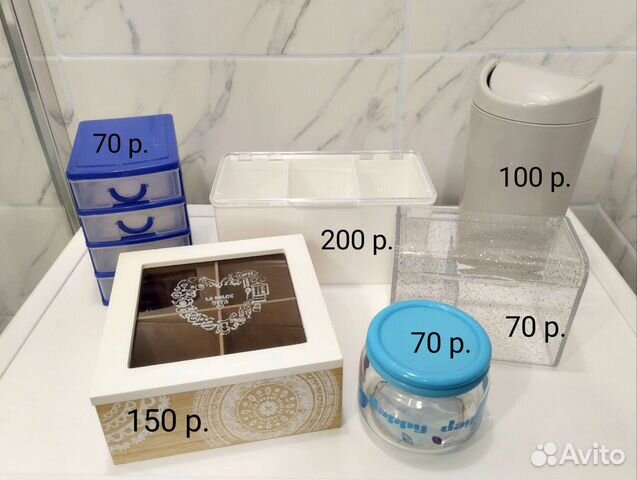 Ёмкости для хранения, баночка, мусорка и другое