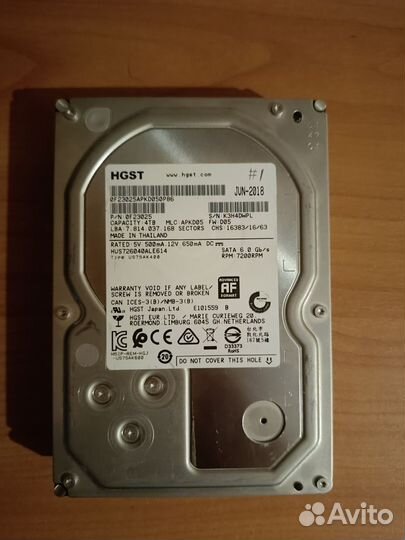 Жесткий диск hgst 4TB