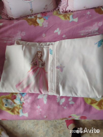 Шторы для девочки, барби матовый атлас