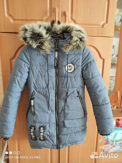 Зимняя куртка на девочку 146