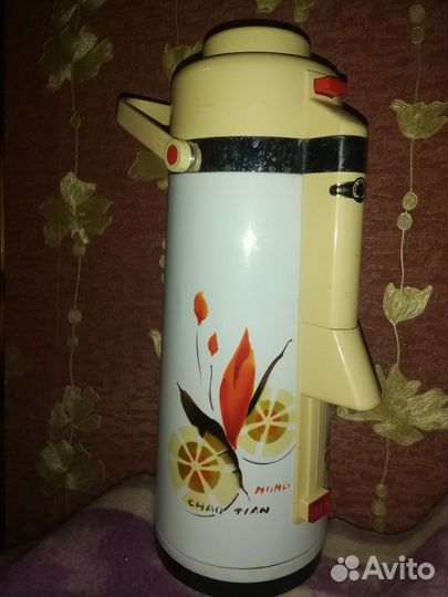 Термос с помпой СССР