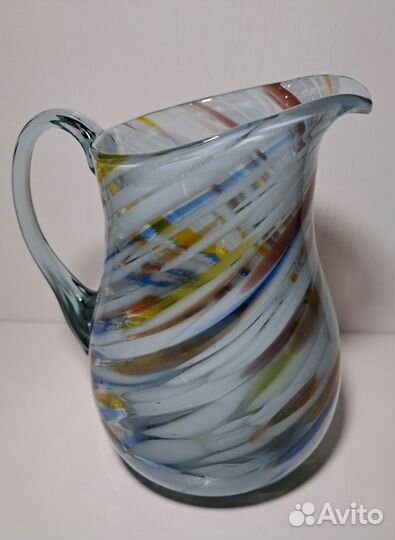 Кувшин цветное стекло СССР