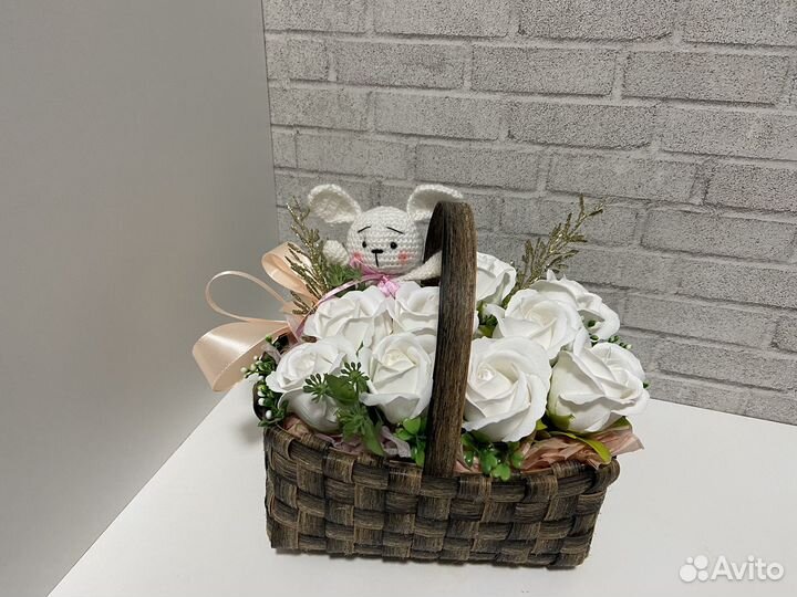 Букет из мыльных роз