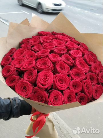 Розы 51 штука 60 см бесплатная доставка