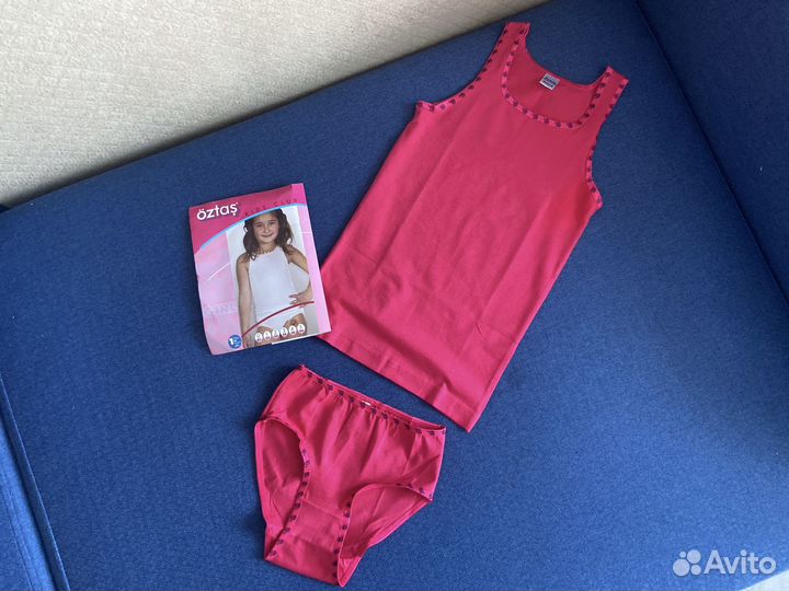Новый комплект трусы и майка на девочку 122-128