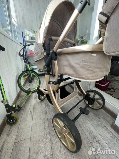 Коляска luxmom 3 в 1 + матрасик