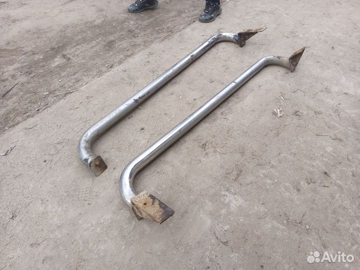 Niva chevrolet трубы на пороги