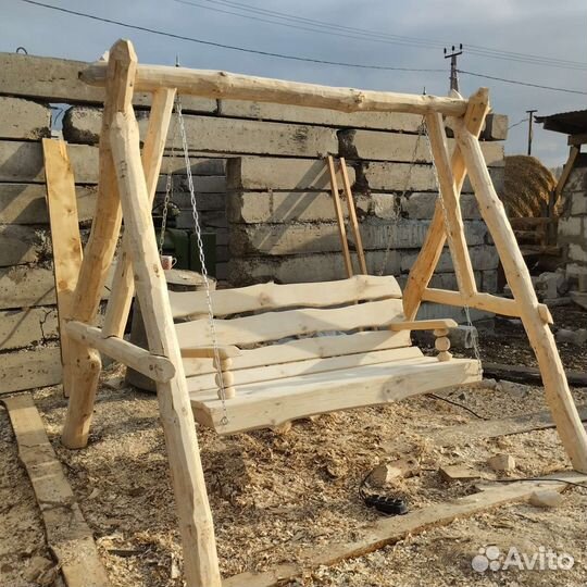 Качеля деревянная