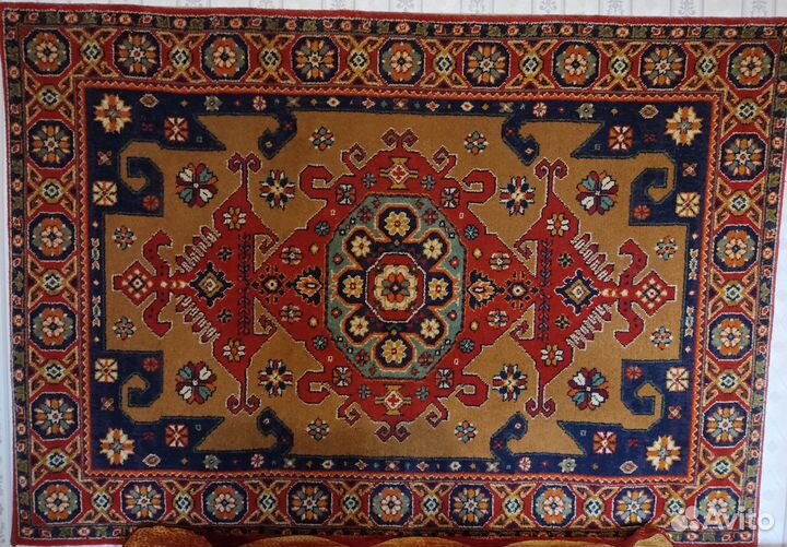 Ковер шерстяной, б/у-СССР Размер 1,5 на 2,0м