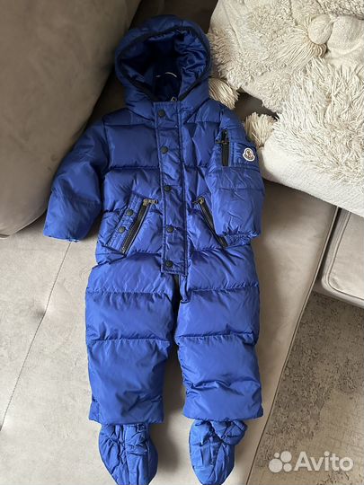 Зимний комбинезон moncler 9-12 мес оригинал