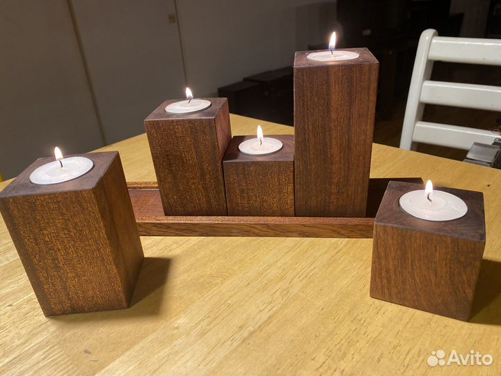 Подсвечники из дерева