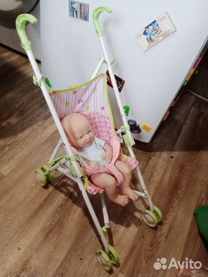Коляска+пупсик музыкальный