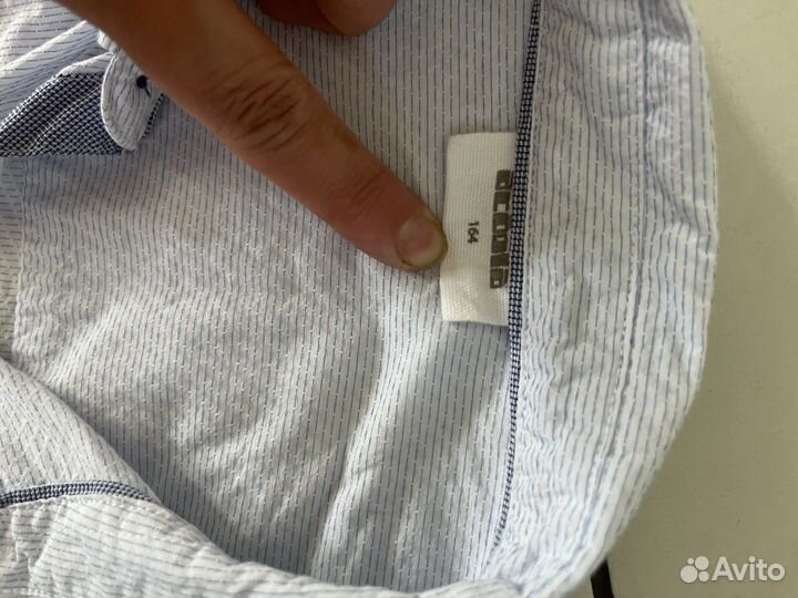 Рубашко голубая 158