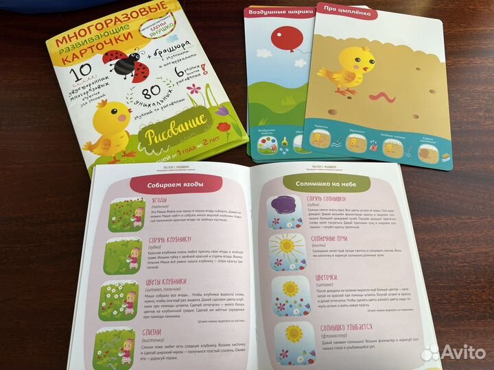 Многоразовые развивающие карточки рисунки. Фишер