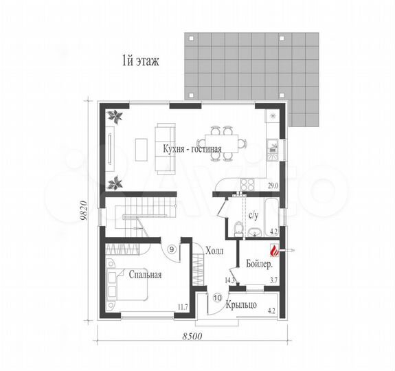 Дом 130 м² на участке 8 сот.