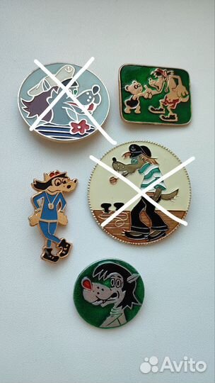 Значки СССР Детские Ну, погоди, Новый год