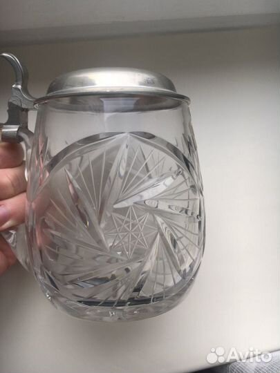Хрустальный пивной бокал
