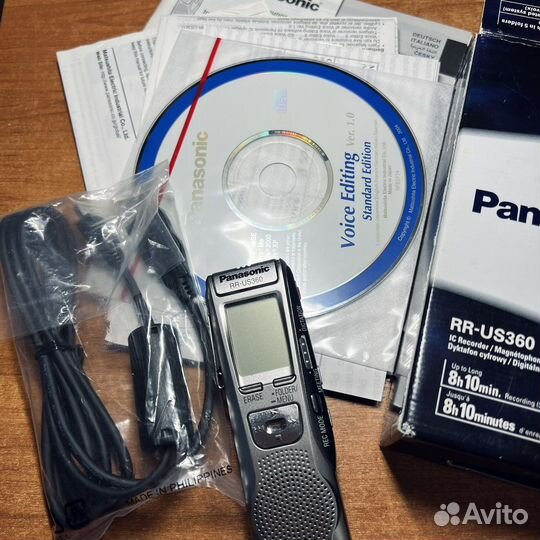 Новый диктофон panasonic RR-US360 + наушники