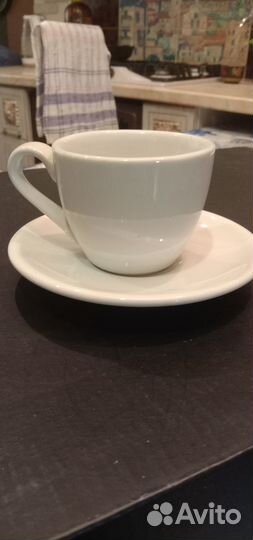 Дюжина Кофейных пар -классические белые