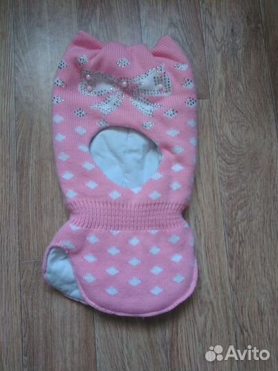 Шапка шлем зимняя для девочки