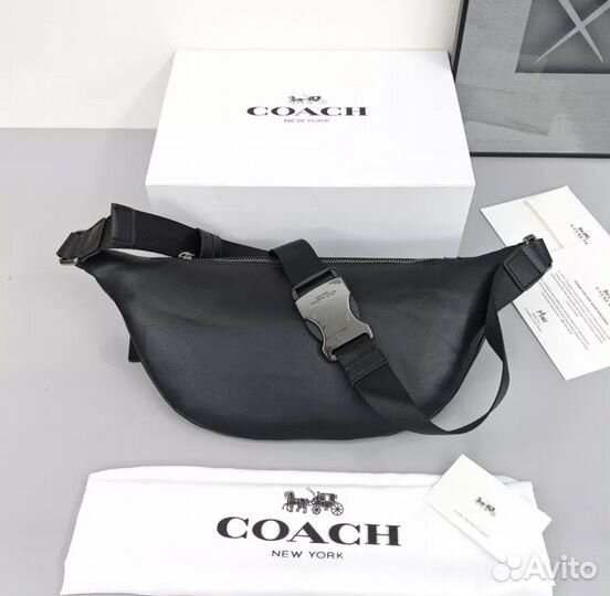 Сумка мужская поясная coach