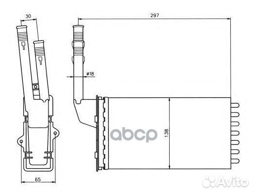 Радиатор печки 58064 NRF